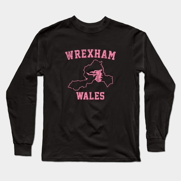 Wrexham Wales / Cymru Long Sleeve T-Shirt by Botak Solid Art